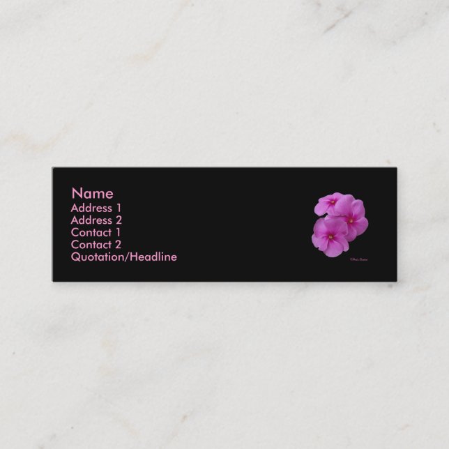 Tarjetas de visita púrpuras bonitas de los tríos (Anverso)