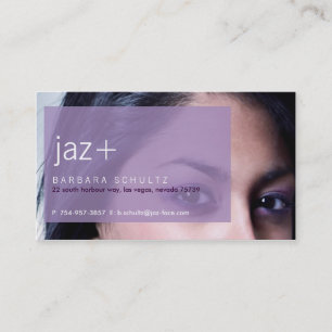 Tarjetas de visita [púrpuras] de la cara de Jaz