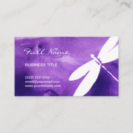 Tarjetas de visita púrpuras de la libélula de la