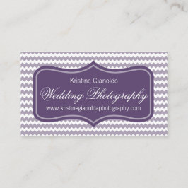 Tarjetas de visita púrpuras del fotógrafo de la
