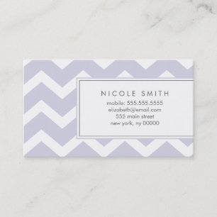 Tarjetas de visita púrpuras del modelo de Chevron
