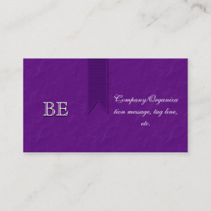 Tarjetas de visita púrpuras elegantes de la cinta