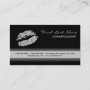 Tarjetas de visita purpurina de marca de lápiz lab