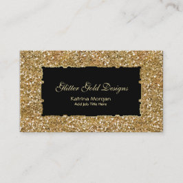 Tarjetas de visita purpurina Gold Elegance