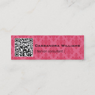 Tarjetas de visita QR del CÓDIGO rosado del