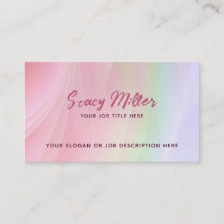 Tarjetas de visita Rainbow Pastel personalizable