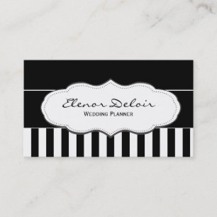 Tarjetas de visita rayadas blancos y negros