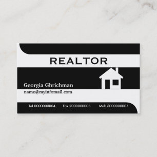 Tarjetas de visita Realtor/Inmobiliaria - blanco n