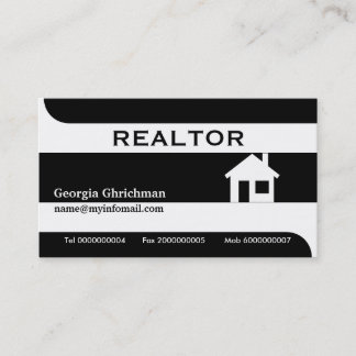 Tarjetas de visita Realtor/Inmobiliaria - blanco n