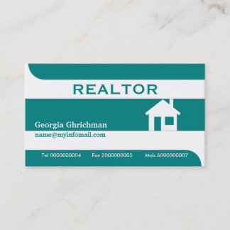 Tarjetas de visita Realtor/Inmobiliaria - blanco v