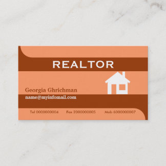 Tarjetas de visita Realtor/Inmobiliaria - coral