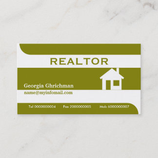 Tarjetas de visita Realtor/Inmobiliaria - verde ol