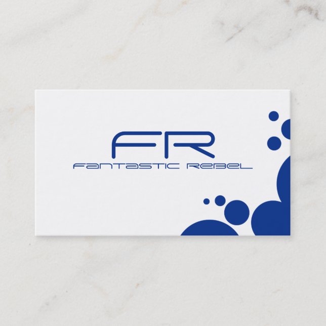 Tarjetas de visita Rebel Blue Fantastic (Anverso)