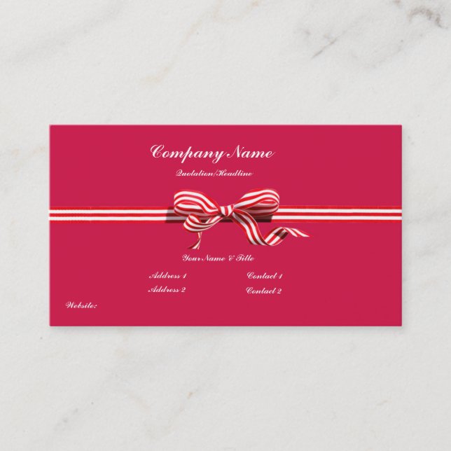 Tarjetas de visita Red Bow (Anverso)