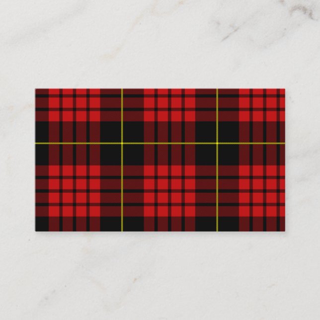 Tarjetas de visita Red Tartan (Anverso)