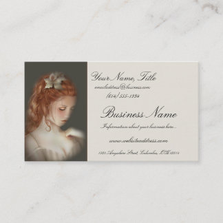 Tarjetas de visita Redheaded hermosas suaves de la