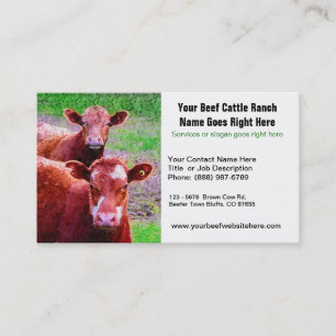Tarjetas de visita relacionadas del rancho de