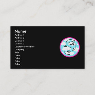 Tarjetas de visita retras de la azafata