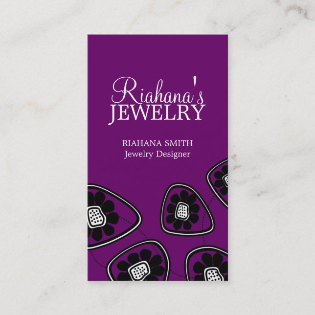 Tarjetas de visita retras de la flor (Anverso)