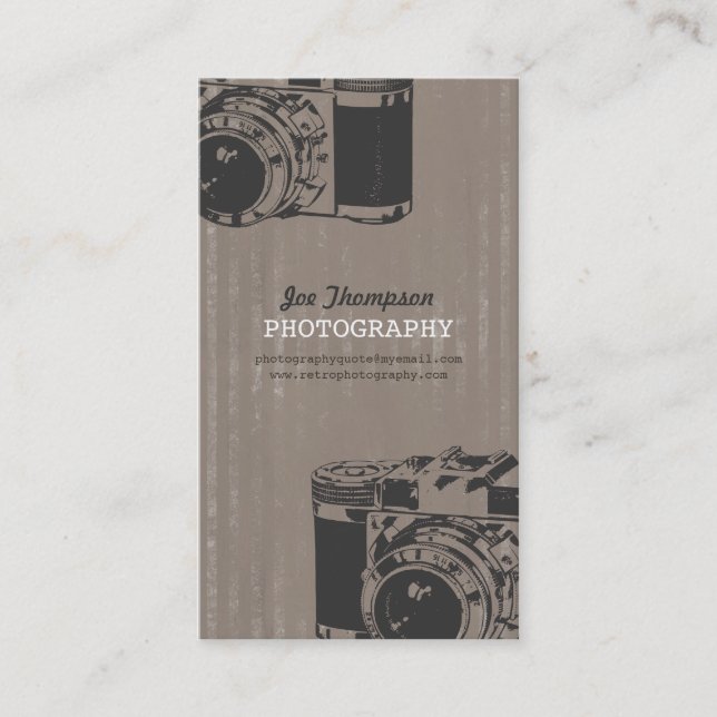 Tarjetas de visita retras de la fotografía de la (Anverso)