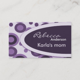 Tarjetas de visita retras de la mamá de los puntos