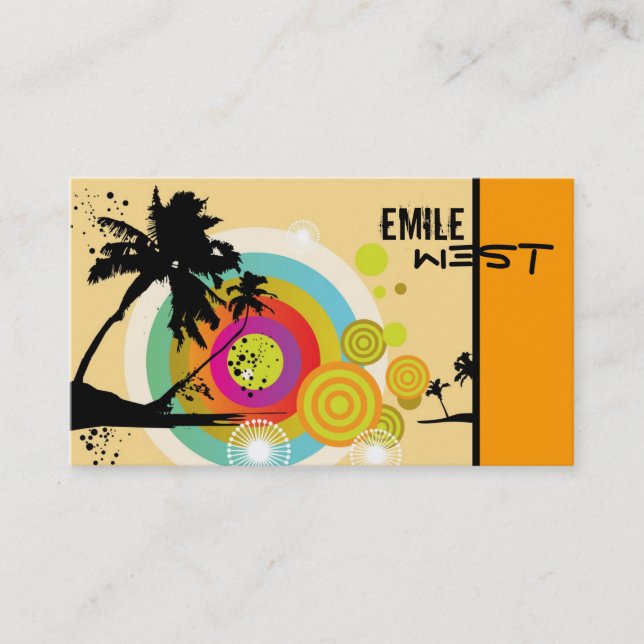 Tarjetas de visita retras de Tropix (Anverso)