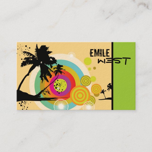 Tarjetas de visita retras de Tropix (Anverso)