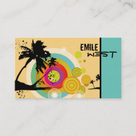 Tarjetas de visita retras de Tropix