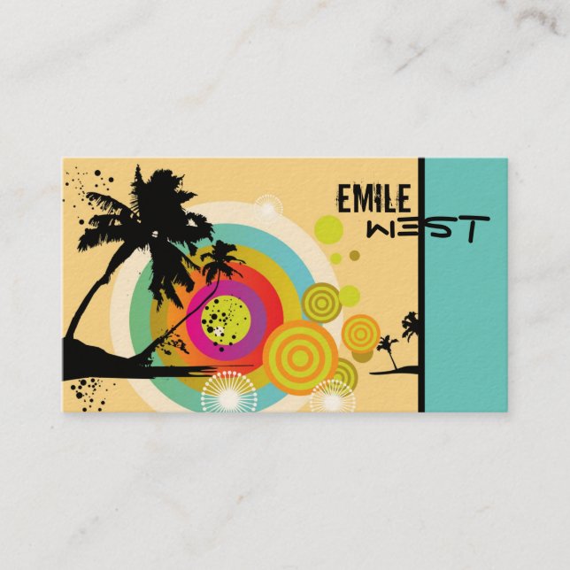 Tarjetas de visita retras de Tropix (Anverso)