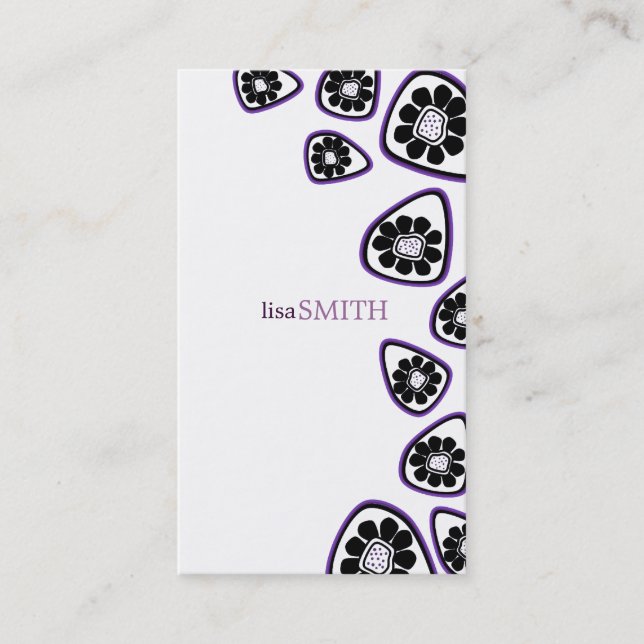 Tarjetas de visita retras elegantes (Anverso)