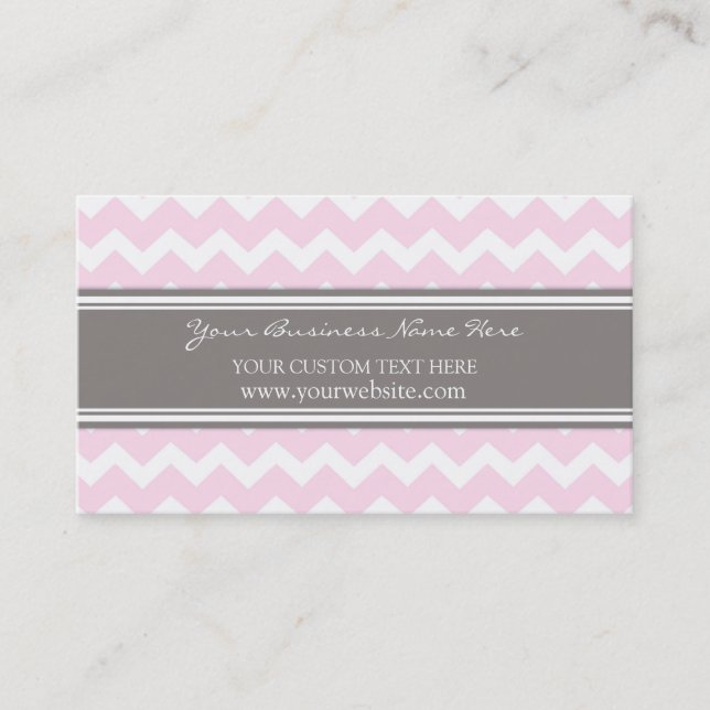 Tarjetas de visita retras grises rosadas de (Anverso)