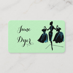 Tarjetas de visita Retro Fashionista de estilo ele
