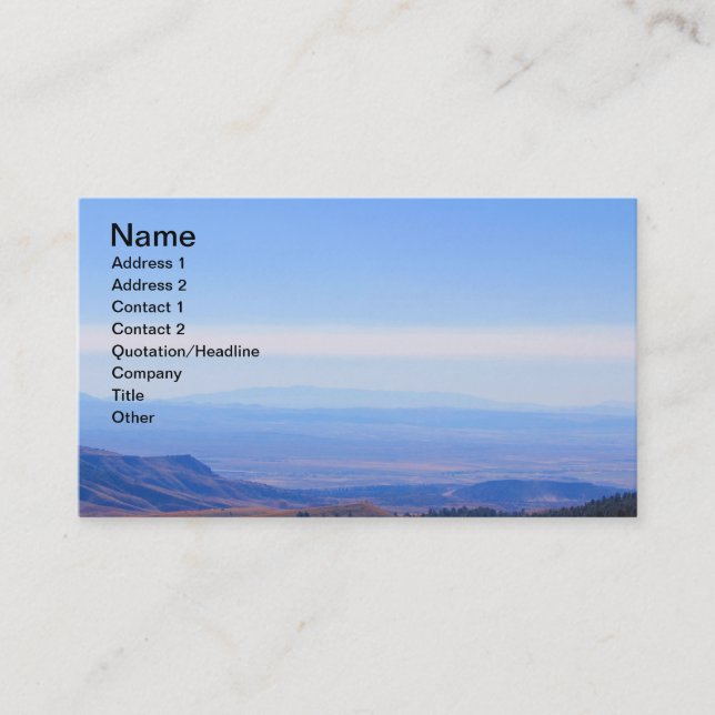 Tarjetas de visita rocosas de la imagen de la (Anverso)