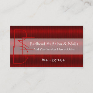 Tarjetas de visita rojas de la belleza del pelo