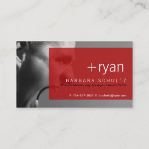 Tarjetas de visita [rojas] de la cara de Ryan