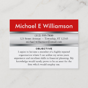 Tarjetas de visita rojas del CURRICULUM VITAE del