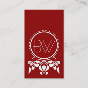 Tarjetas de visita [rojas] del Flourish del