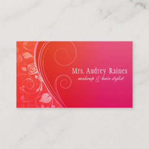 Tarjetas de visita rojas elegantes