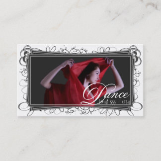 Tarjetas de visita rojas hermosas del bailarín