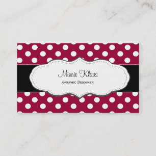 Tarjetas de visita rojas y blancas del lunar