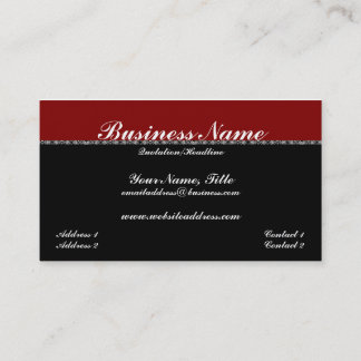 Tarjetas de visita rojas y negras elegantes