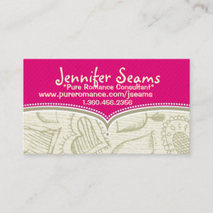 Tarjetas de visita románticas puras del consultor