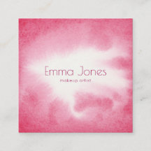 Tarjetas de visita rosa acuarela