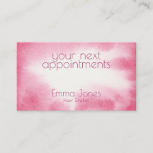 Tarjetas de visita rosa acuarela