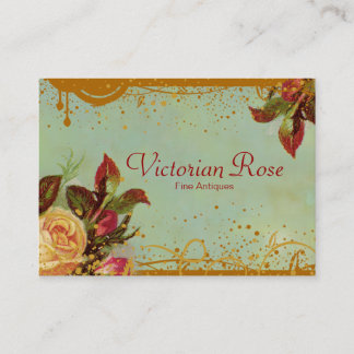Tarjetas de visita Rosa elegante de Victoria