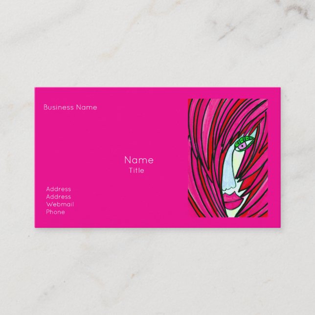 Tarjetas de visita Rosadas (Anverso)
