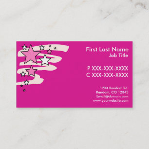 Tarjetas de visita rosadas adaptables del diseño