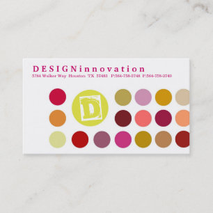 Tarjetas de visita [rosadas] de DESIGNInnovation