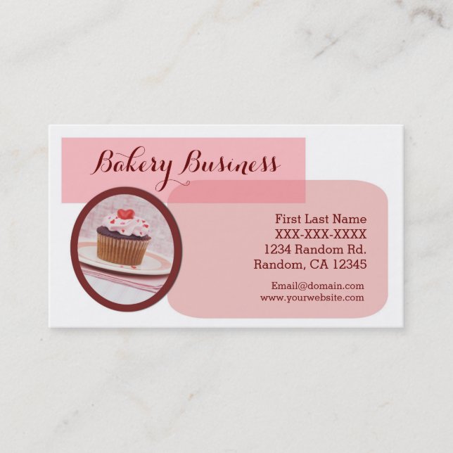 Tarjetas de visita rosadas de encargo de la (Anverso)