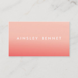 Tarjetas de visita rosadas de la acuarela de Ombre